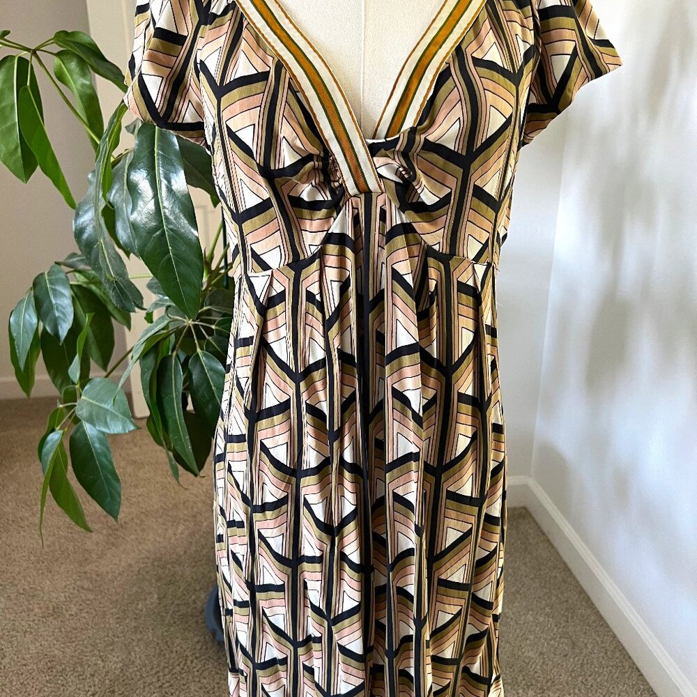 DVF Vintage Art Deco-style Silk Dress